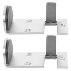 2pcs Right Hand Stainless Steel Door Stopper Floor Mounted Door Closer Limit