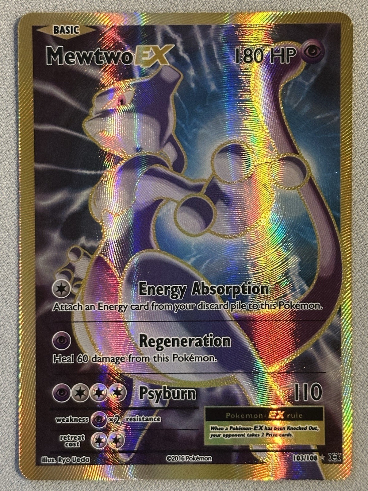 ミュウツー Mewtwo EX 103/108 180HP ポケモンカード Mewtwo ex