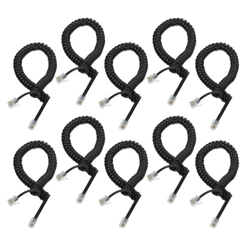 10 Pcs Replacement Cable Communication Coiled Cords for Telephone Line - Zdjęcie 4 z 12