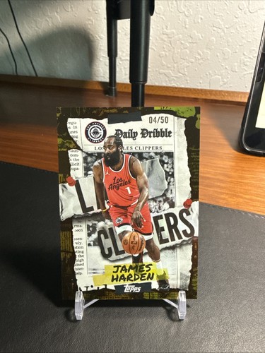 2025-26 TOPPS BASKETBALL JAMES HARDEN DD-22 DAILY DRIBBLE RAINBOW 4/50 - Picture 1 of 2