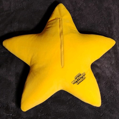 Super Nintendo World Star Question Block Pillow Set Plush Universal Studios - Picture 5 of 9