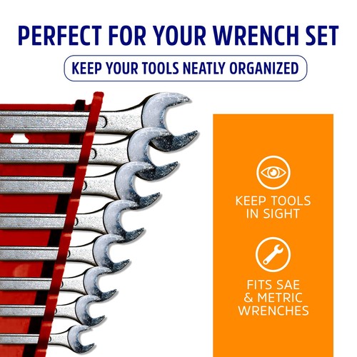 2041 Reverse 12 Piece Wrench Rack, Magnetic, Tool Organizer for Tool Box, Too... - Picture 4 of 7