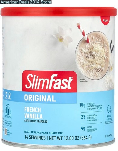 SlimFast Original, Meal Replacement Shake Mix, French Vanilla, 12.83 oz - Picture 3 of 4