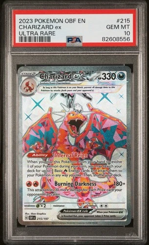 2023 Pokemon Obf EN-Obsidian Flames Charizard EX Ultra Rare PSA 10 #215