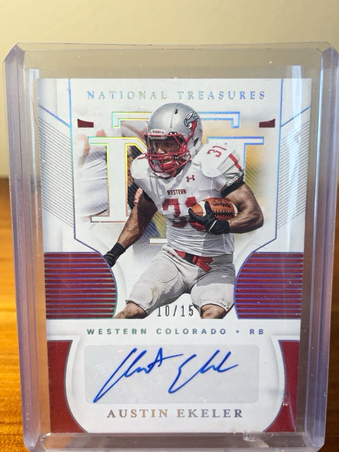 Panini 2021 National Treasures Collegiate Austin Ekeler Signatures SI-AEK 10/15