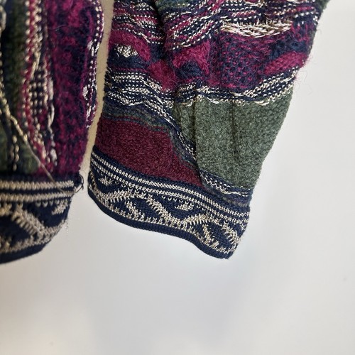 Vintage 3D Knit Sweater Men's XL Coogi Collar Sweater - Picture 3 of 13