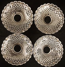 Set of 4 signed Baccarat Crystal Candelabra Chandelier Bobeches  Replacement