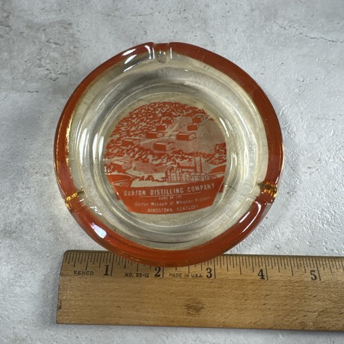 Bardstown, Kentucky Barton Distilling Company Glass Ashtray Whisky Advertising - Picture 5 of 6