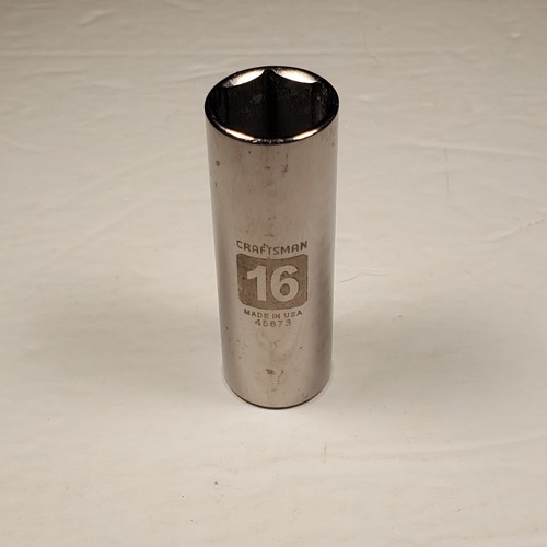 Craftsman 45873 3/8 Drive 6 Point Metric 16mm Deep Socket USA - Picture 1 of 6