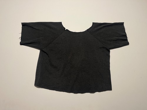 Vintage Harley Davidson 3D Emblem Sweatshirt T Shirt Tee Black Chopped USA - Picture 7 of 8