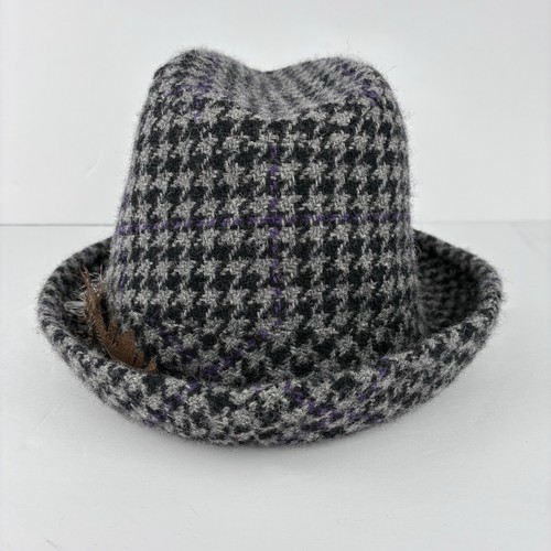Sombrero Fedora Lauren Ralph Lauren Lana Gris Pata de Gallo M Inglés Country Academia - Imagen 5 de 9