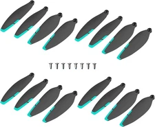 16 Pcs Propellers for S159 Drone Mini Propellers, Black and Teal 