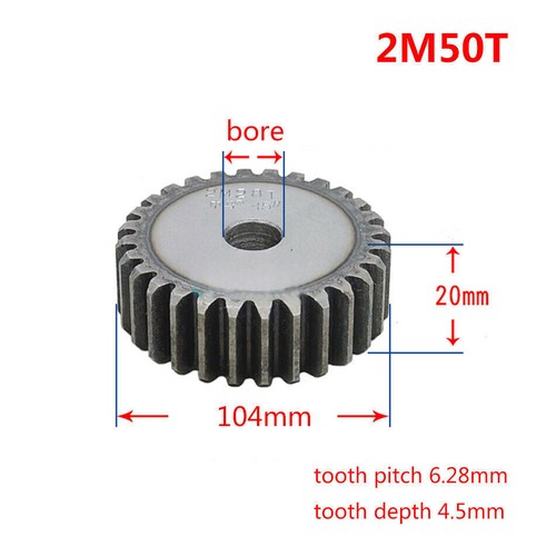 2 Mod 45# Steel Spur Gears Pinion Gear Thickness 20mm 12 - 95 Teeth For 3D CNC - Picture 48 of 76