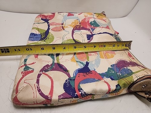 Borsa Coach Poppy timbrata C Hallie East West M1273-23377 colorata luminosa usata in ottime condizioni - Foto 17 di 17