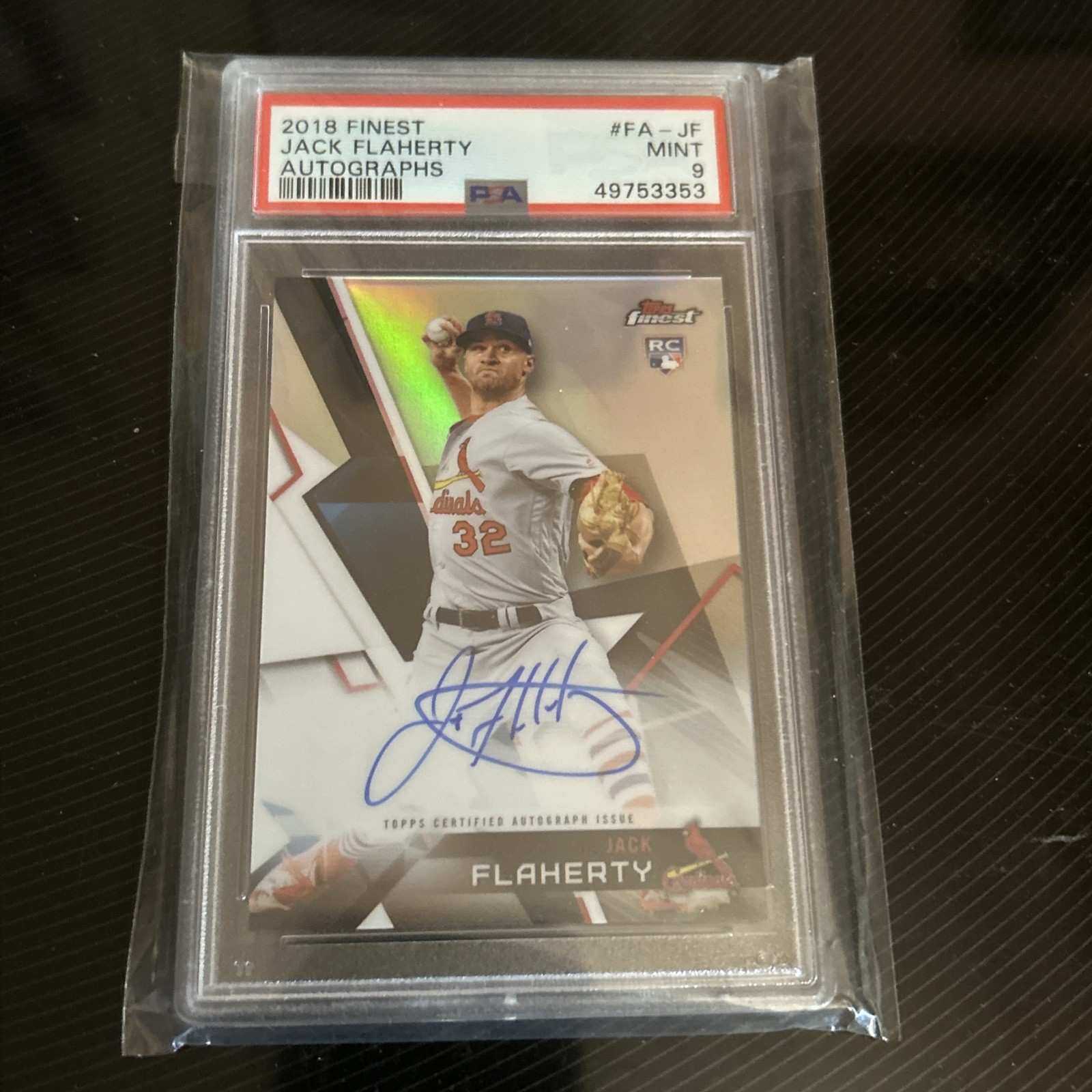 2018 Topps Finest  Jack Flaherty Auto  #FA-JF (AU, RC) Tigers