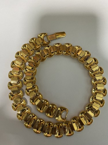 Vintage NAPIER Gold Tone Choker Necklace 16 Inches - Picture 5 of 9