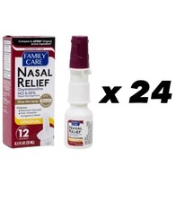 24 Family Care Nasal Relief Spray Pump Mist Original Congestion Fast Relief