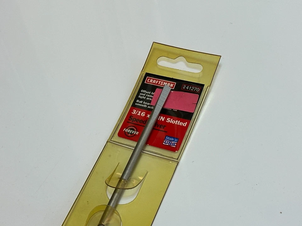 NOS Sears CRAFTSMAN USA 41270 Slotted Flat Speed Driver Screwdriver, 3/16” X 6” - Image 2 of 4