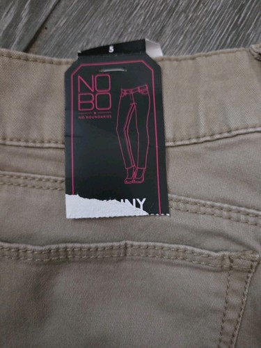 No Boundaries NoBo Juniors Skinny Low Rise Khaki Twill Stretch Jeans Size 5 New - Picture 4 of 4