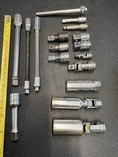 Snap On Adapters, Extensions, Universal Spark Plug Sockets 17piece Lot