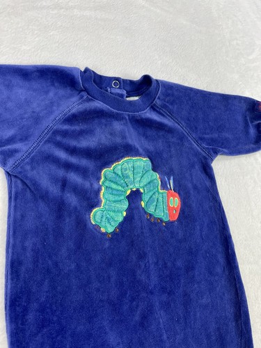 Vintage Carters Eric Carle The Very Hungry Caterpillar Velour Romper 3-6 Months - Picture 2 of 9