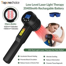 8W High Power Cold Laser Therapy LLLT 650 808nm Adjustable Modes for Pain Relief