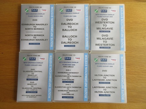 6 X DVD'S SELTENE TAP ROUTE INFO SYST NETZWERK EISENBAHNFAHRER TRAININGSFILME SCHOTTLAND