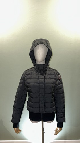 Parajumpers Knitwear Nylon Knit Down Jacket Size S Black Wool Puffer Coat - Picture 2 of 16