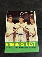 1963 Topps Mickey Mantle Tom Tresh Bobby Richardson #173 Bomber's Best