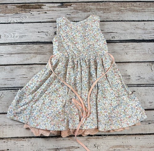 Cheeky Plum Sz 6 Floral Eyelet Sleeveless Twirl Dress - Picture 6 of 7