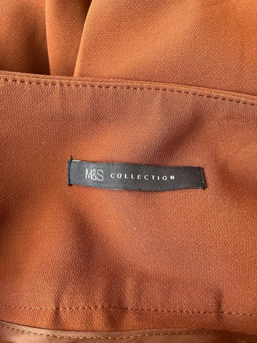 M&S Wrap Around Rust Coloured “Collection” Skirt Size 10 - Picture 5 of 9