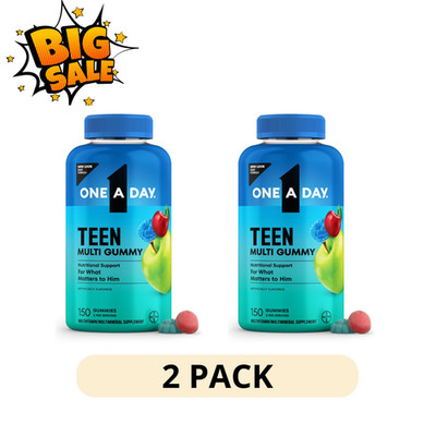 2 Pack One A Day Men's Multivitamin 200 Count Vitamins A C E B Complex Calcium