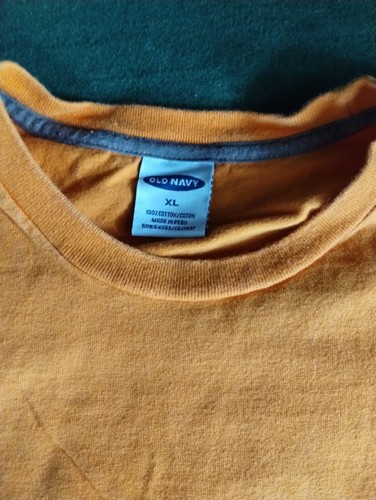 T-shirt homme ancien marine taille extra large XL ORANGE rayure TEE vintage 100% coton - Photo 2/5