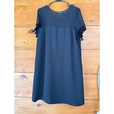 Lulus Iced Latte Black Shift Dress Little Black Dress LBD Party Size L 