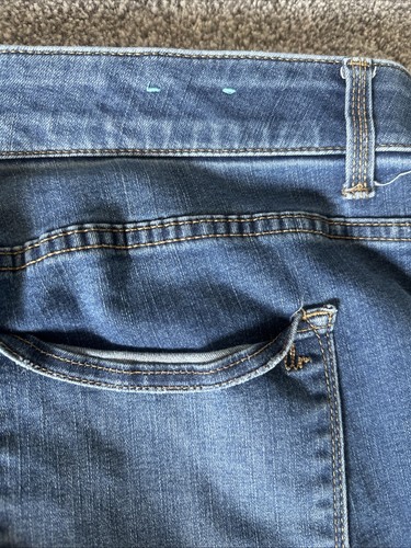 Lularoe Stretch Magic Waistband Jeans Womens Size 40 Blue Distressed Skinny Fit - Picture 3 of 11