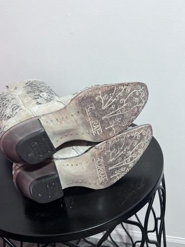 Corral Women’s Western Boots Size 6M – White Embroidered Crystal Inlay Cowgirl - Picture 12 of 13
