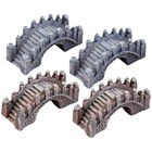 4 Pcs Brückenmodell Brückenstatue Gartenfigur Gartendekoration