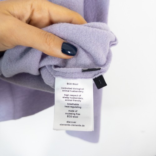 Elemente Clemente Boiled Eco Wool Jumper Size 1 UK 10 12 NEW Lavender Lilac - Picture 16 of 17