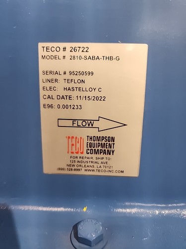 FOXBORO 2800 SERIES 10" MAGNETIC FLOW METER 2810-SABA-THB-G - Picture 6 of 10