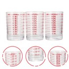 3 stücke Transparente Graduierte Tassen Glas Messglas Kaffee Milch Messschale