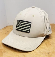 Branded Bills Elite Series Curved Hat Cap Flag Snapback Desert Tan Golf