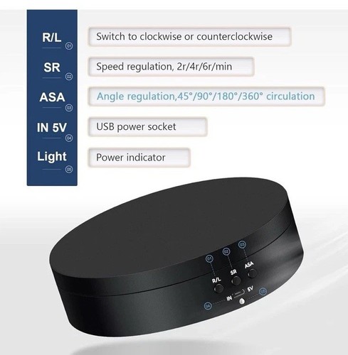 Soporte de exhibición giratorio Hicarer 360 grados soporte giratorio motorizado con alimentación USB - Imagen 1 de 3