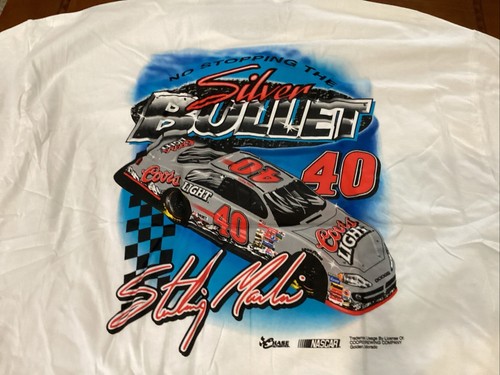 Vintage Nascar Shirt Sterling Marlin Coors Light Racing NOS Chase Silber XXL - Bild 9 von 12