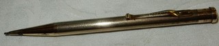 SUPERB VINTAGE YARD O LED ROLLED GOLD PROPELLING MECHANICAL PENCIL 120 mm