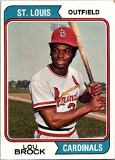 Lou Brock 1974 Topps #60 St. Louis Cardinals