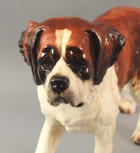 GROSSE 18,5 Zoll deutsches Porzellan 60er Jahre GOEBEL Bernhardiner Hund Figur 30026-35 - Bild 4 von 9