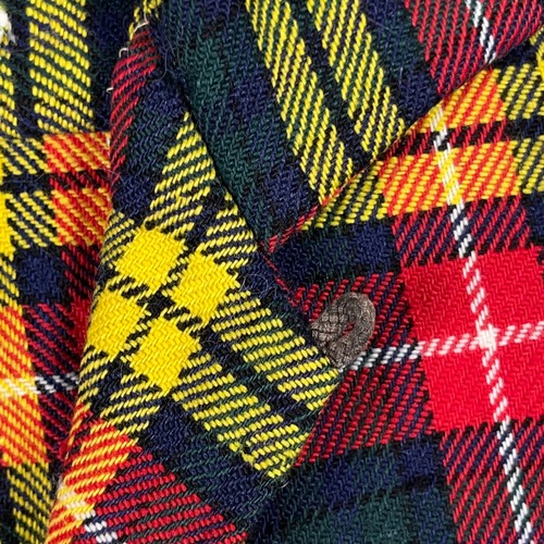 VTG Shirt Mens Medium Buchanan Tartan Wool Loop Collar Woven in England - Picture 4 of 14