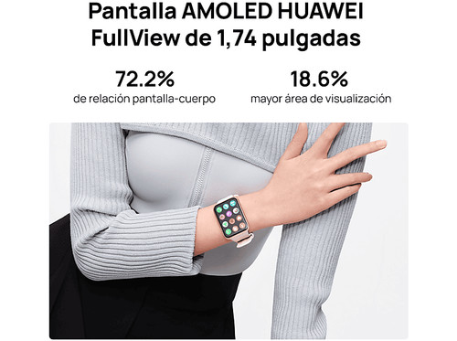 Smartwatch - Huawei Watch Fit 2, Batería hasta 10 días, 130 - 210 mm, Polímero, - Imagen 4 de 10
