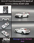 Mini GT Ford Mustang GTD Spirit of America White #1097 1/64