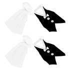 2 Sets Couple Wine Bottle Covers Cloth Dress for Wedding Party Decorations